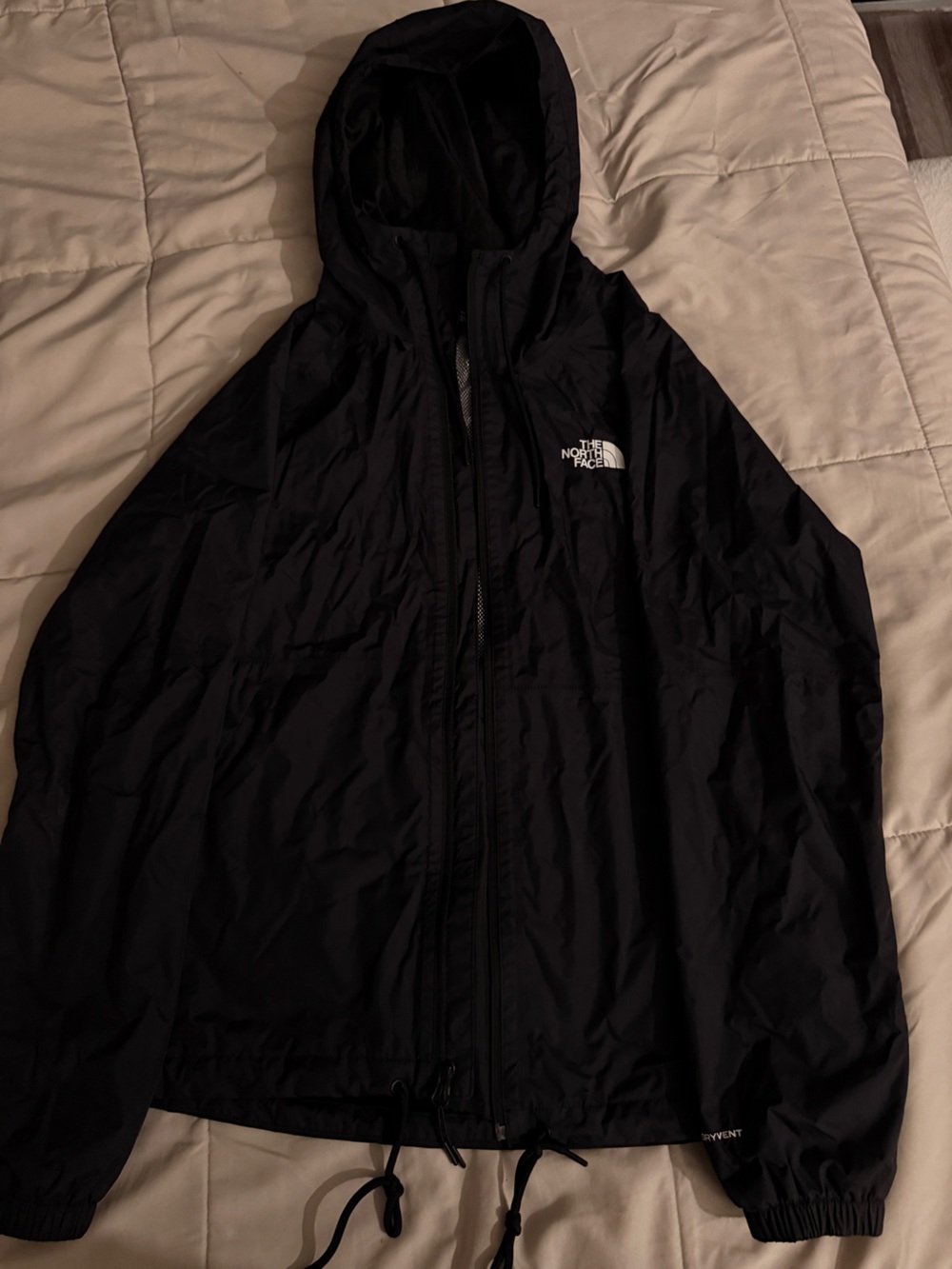The North Face Black Hooded Windbreaker Jacket